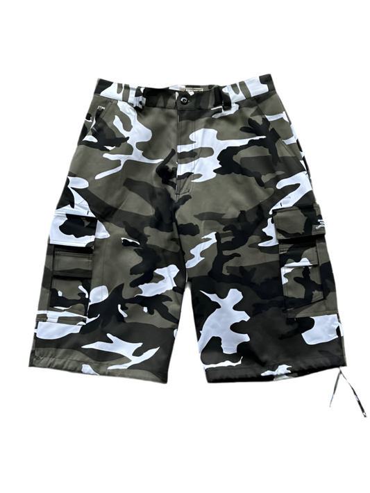 "Art of Emotion" Camo Cargo Jorts